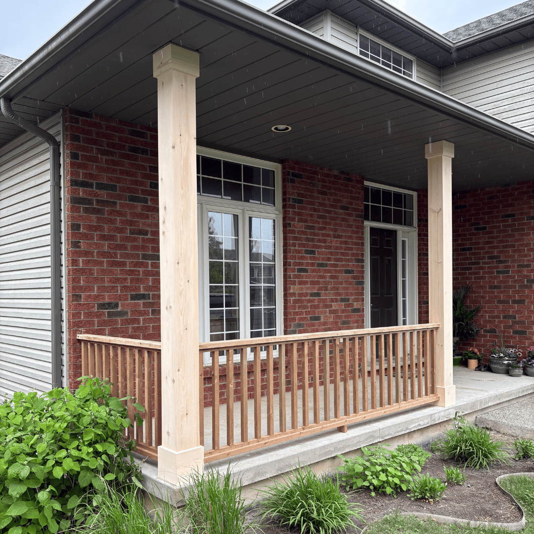 Custom Porch Railing and Beams