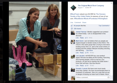 Muck Boot HSUS fundraising