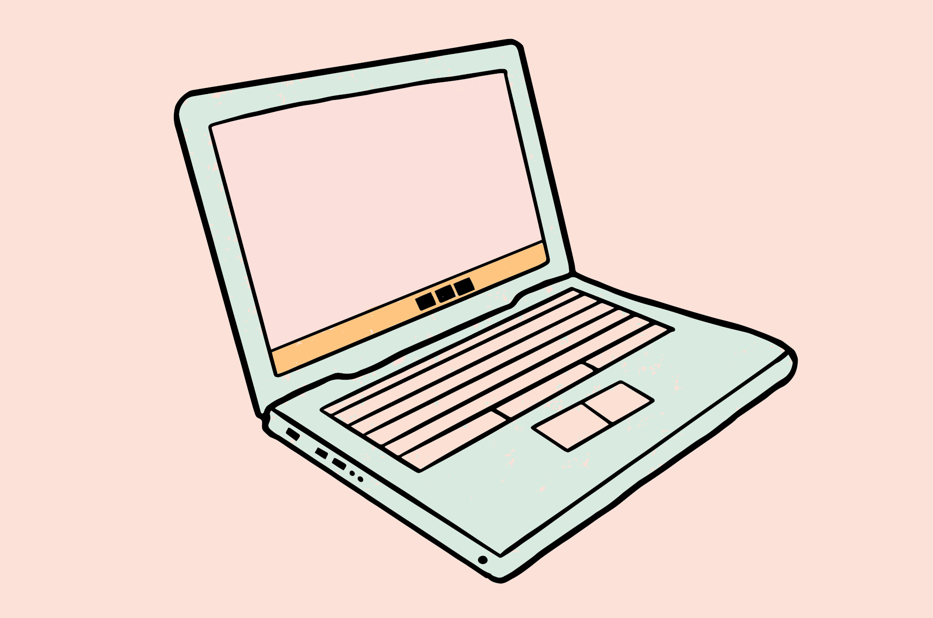 Illustration of a colorful laptop, symbolizing the excitement of journaling and self-expression.