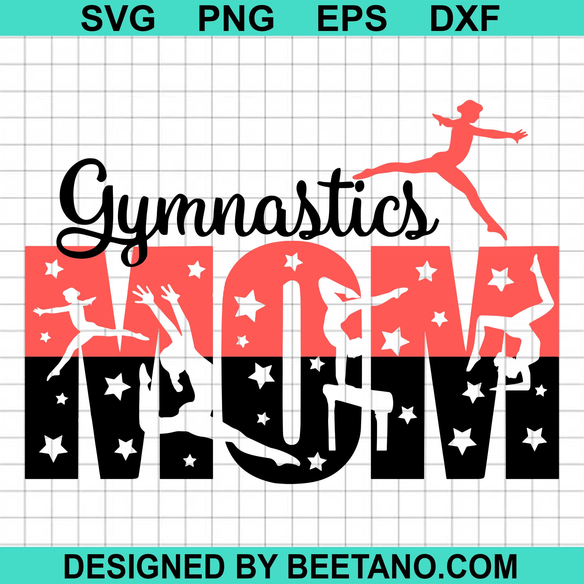 Terbaru Gymnastics Mom Svg Cut File For Cricut Silhouette Machine Make Craft Handmade Hight Quality Scalable Vector Graphics SVG PNG EPS DXF File