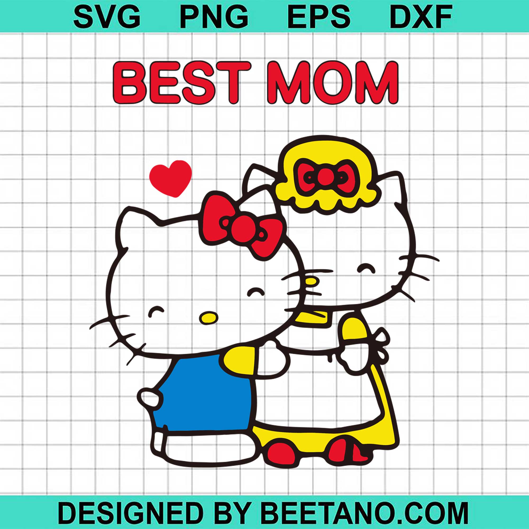 Hello Kitty Mutter Hello Kitty Mothers Day Best Mom SVG, Cat mom SVG file make craft handmade