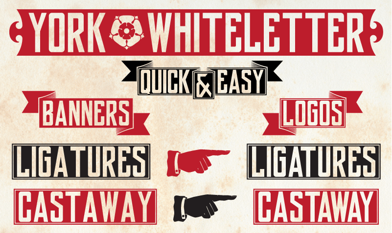 York Whiteletter font