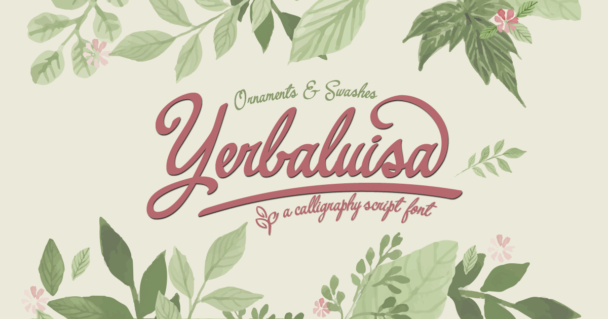 Yerbaluisa calligraphic script font