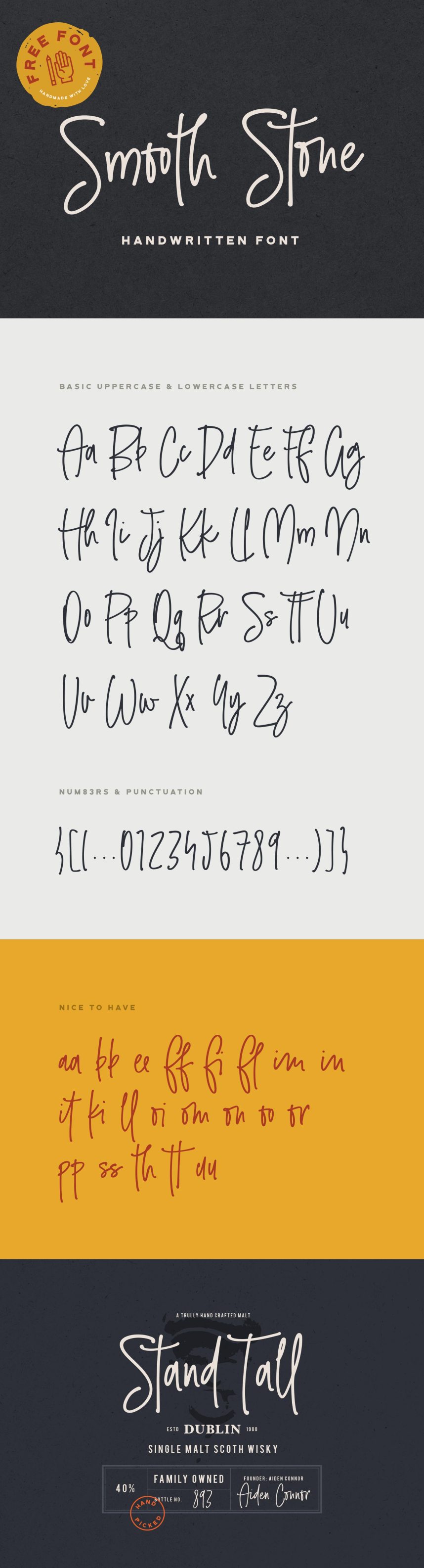 Smooth Stone Script Font