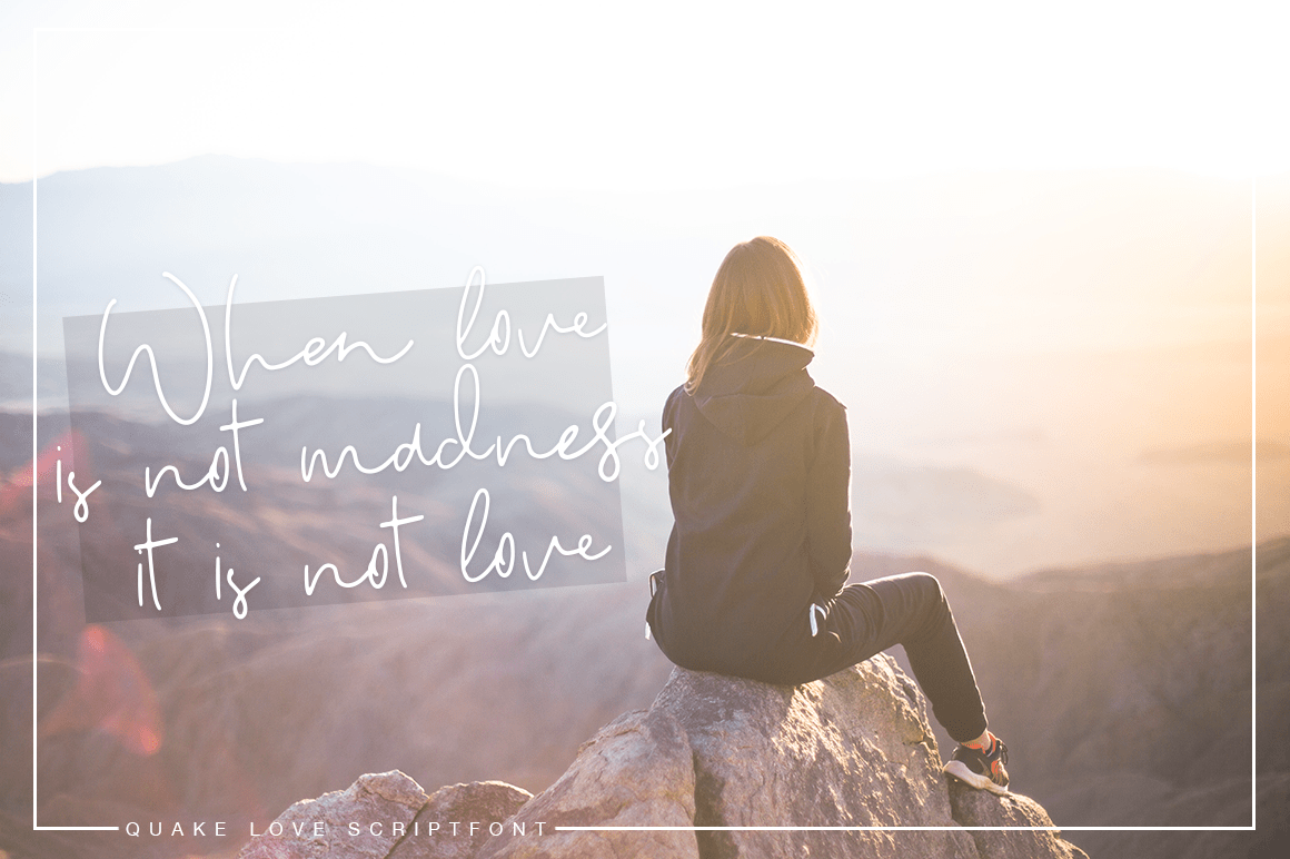 Quake Love Script Font preview image 5