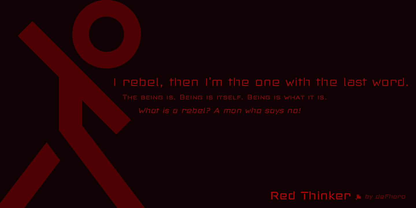 Red Thinker Font preview image 4