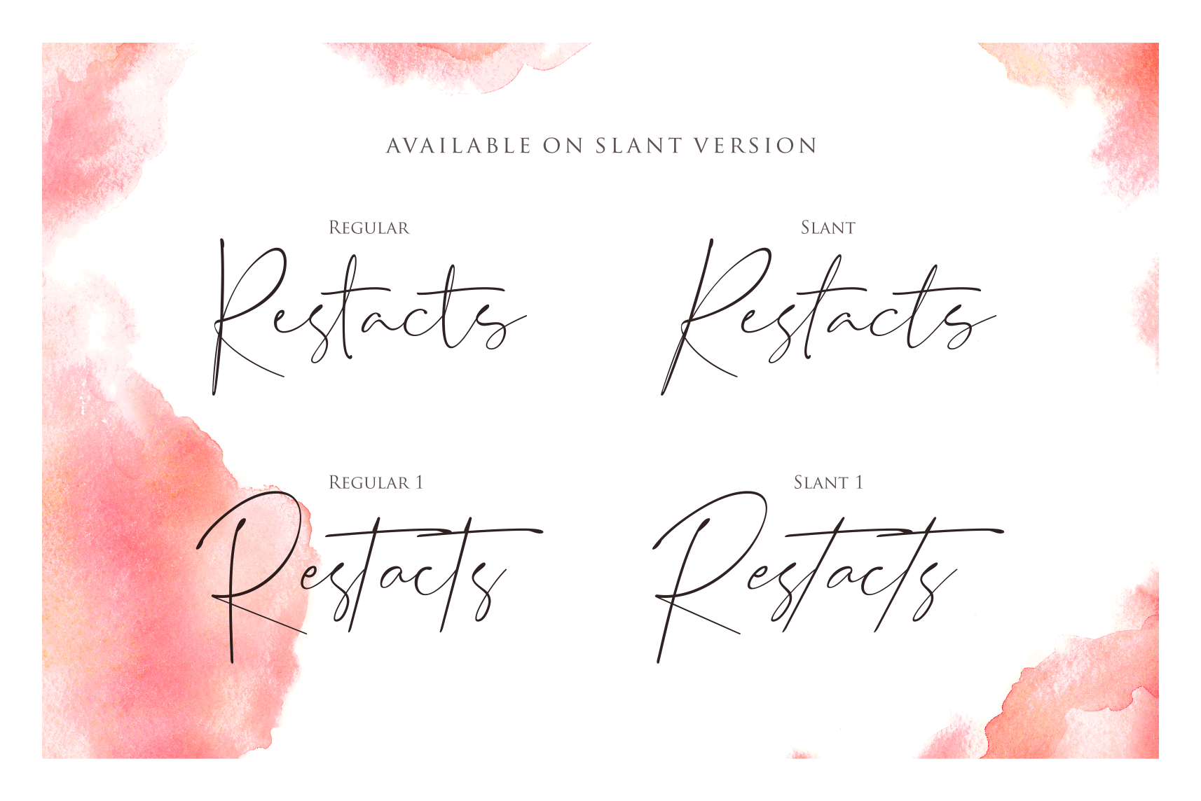 Restacts Handwritten Font preview image 2