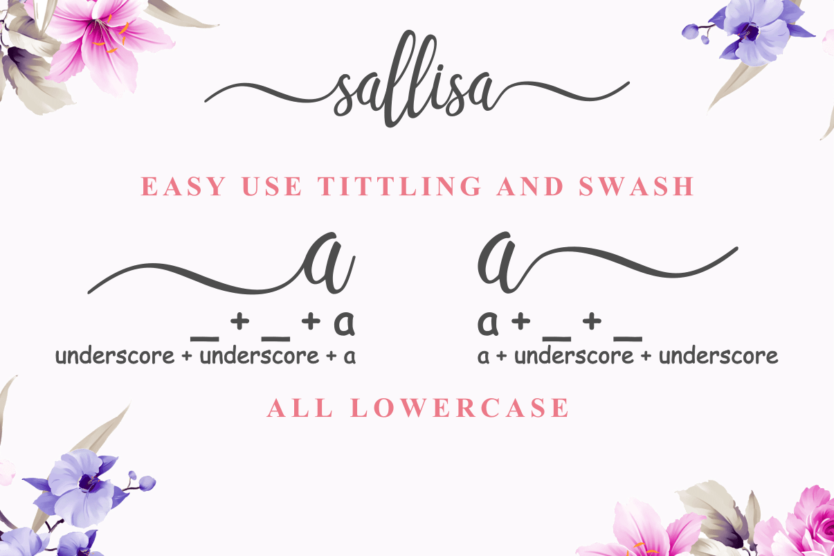 Sallisa Script Font preview image 3