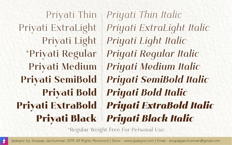 Priyati Serif Font preview image 5