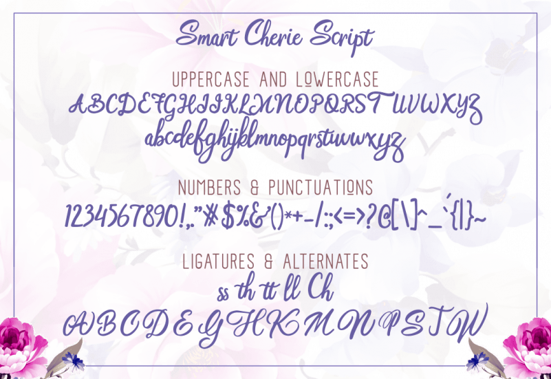Smart Cherie Font Duo preview image 5
