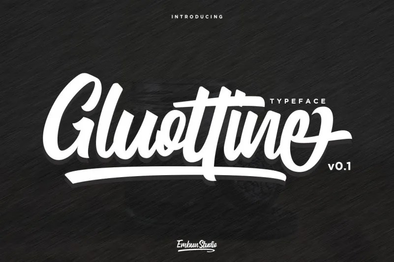 Gluottine Bold Script Font