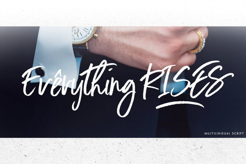 Everything RISES - Script Font