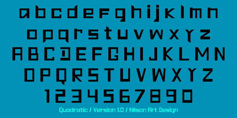 Quadratic – Geometric Font preview image 2