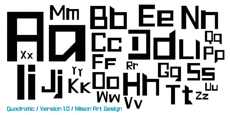 Quadratic – Geometric Font preview image 3