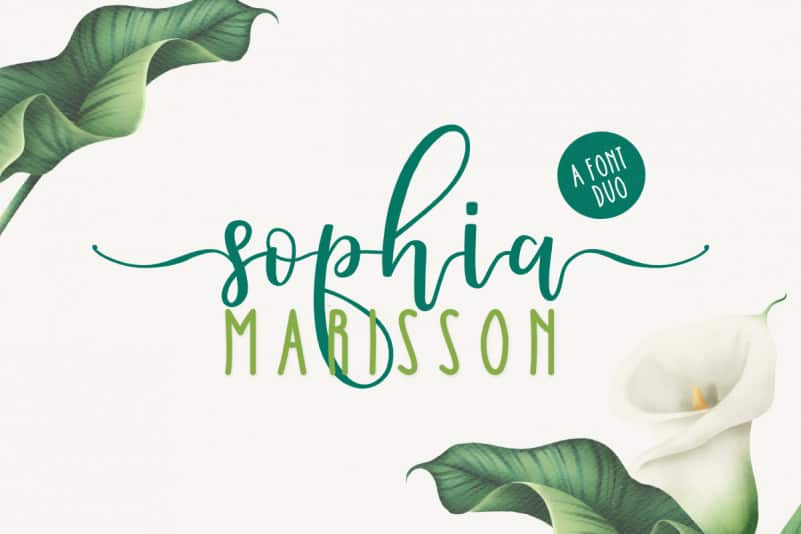 Sophia Marisson Script Font Duo