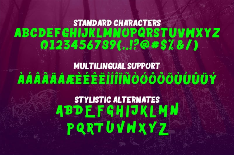Horror Vision Display Font preview image 2