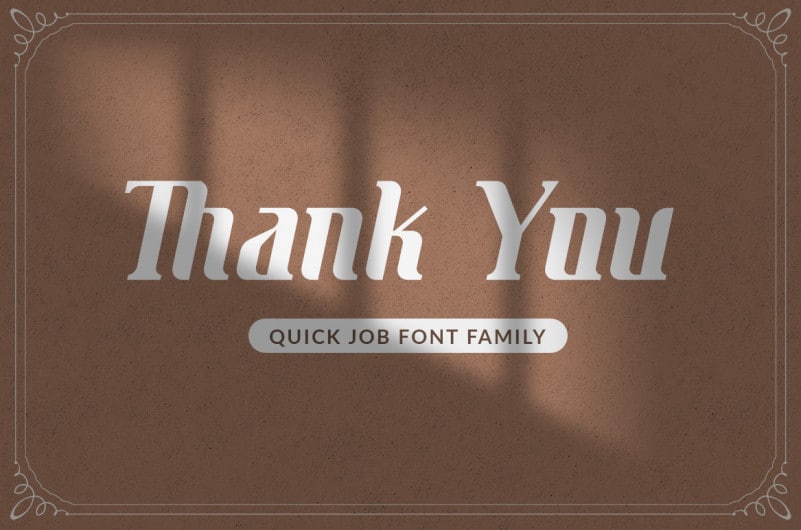 Quickjob Display Font preview image 5