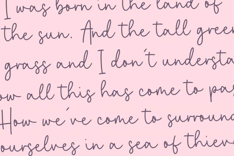 Joselyna Monoline Handwritten Font preview image 4