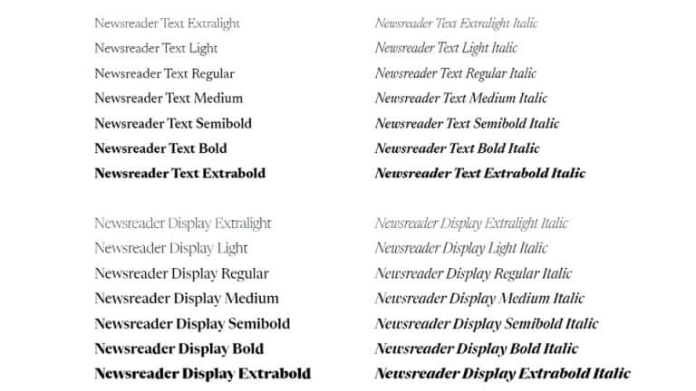 Newsreader Serif Font preview image 3