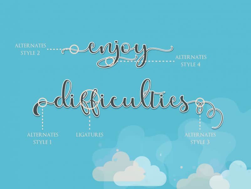 Falling Calligraphy Font preview image 2