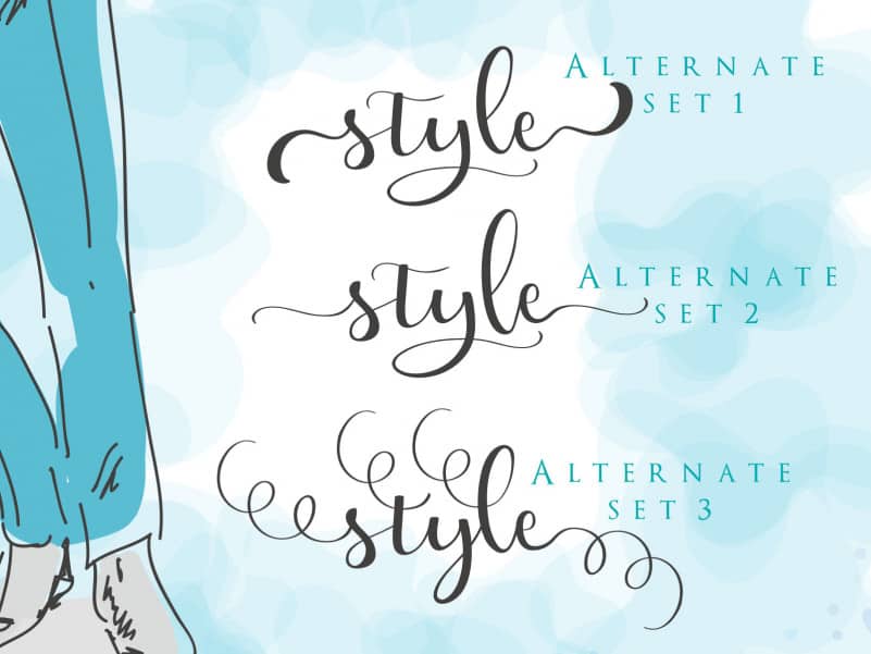 Falling Calligraphy Font preview image 5