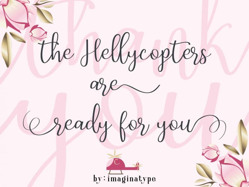 Helly Copters Calligraphy Font preview image 5