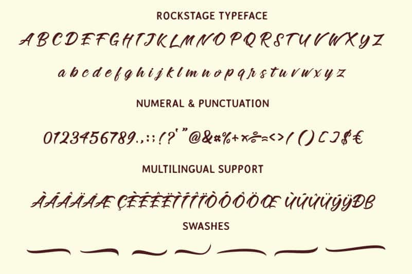 Rockstage Calligraphy Font preview image 4