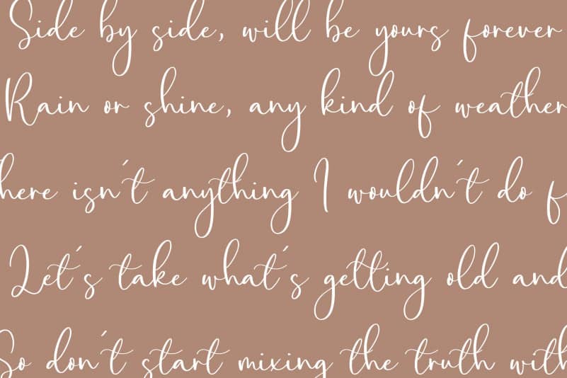 Amalia Salvatore Calligraphy Font preview image 5