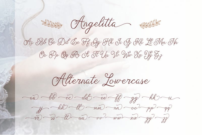 Angelitta Calligraphy Font preview image 4