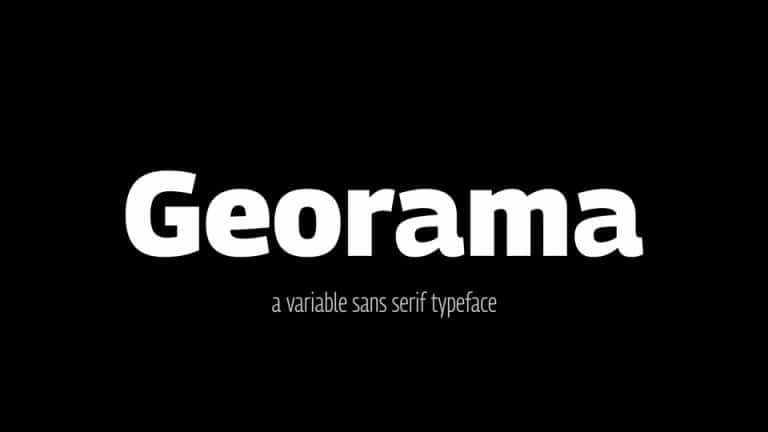 Georama Sans Serif Font