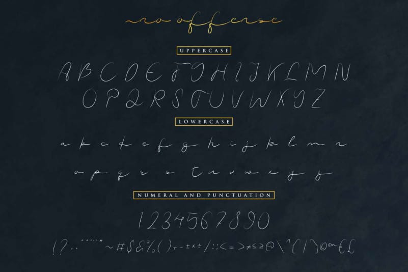 No Offense Brush Script Font preview image 5