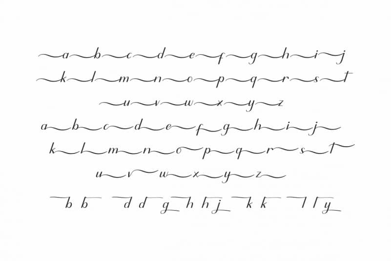 Pretty Real Calligraphy Font preview image 5