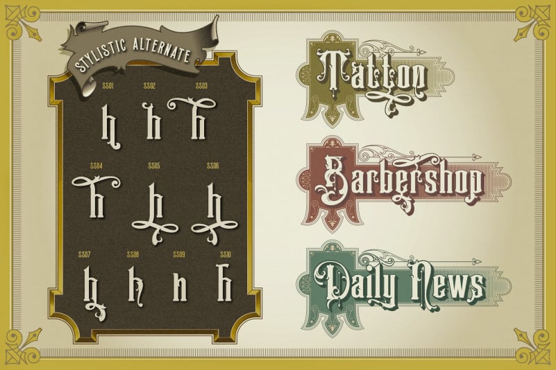 Victorian Supremacy Display Font preview image 3