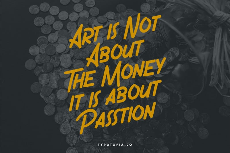 Gronzy Brush Font preview image 4