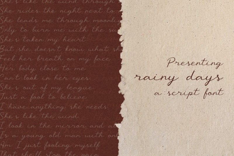 Rainy Days Handwritten Font preview image 2