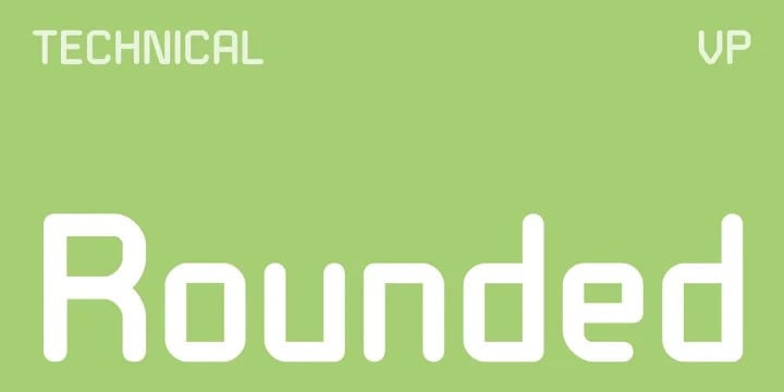 Technical Rounded Font