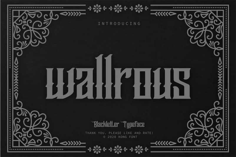 Wallrous Blackletter Font