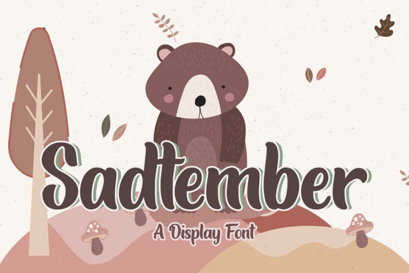 Sadtember Display Font
