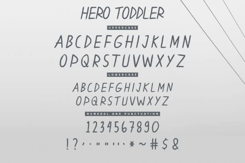 Hero Toddler Font Duo Family preview image 3