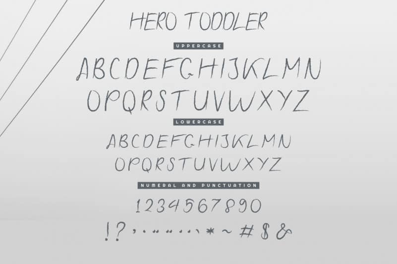 Hero Toddler Font Duo Family preview image 5