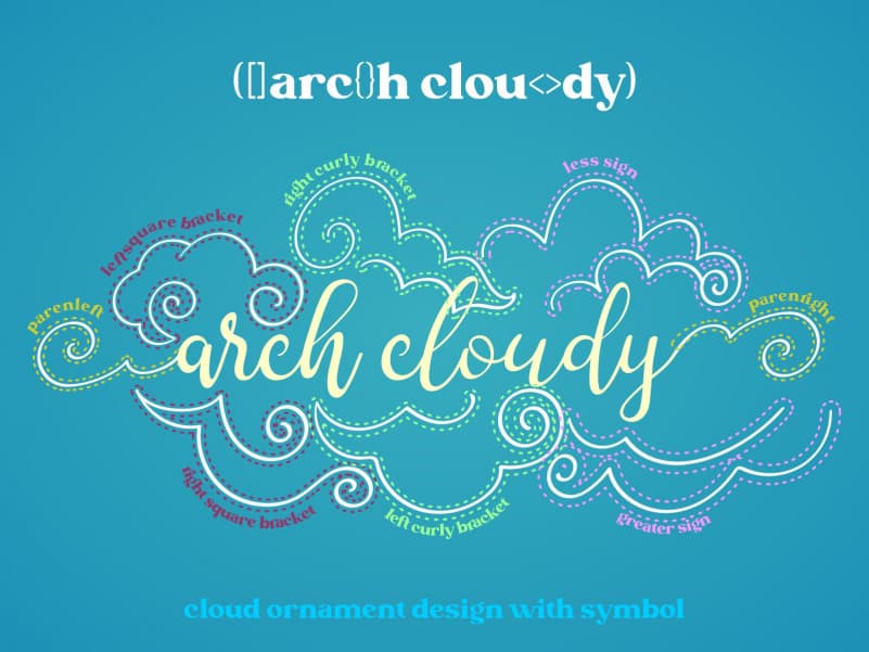 Arch Cloudy Calligraphy Font preview image 2