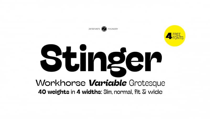 Stinger Sans Serif Font