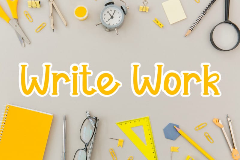 Write work Display Font