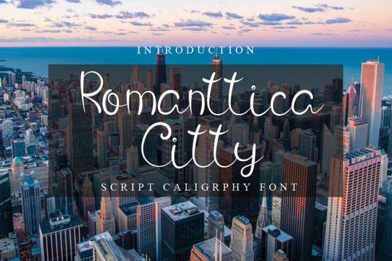 Romanttica Citty Script Font