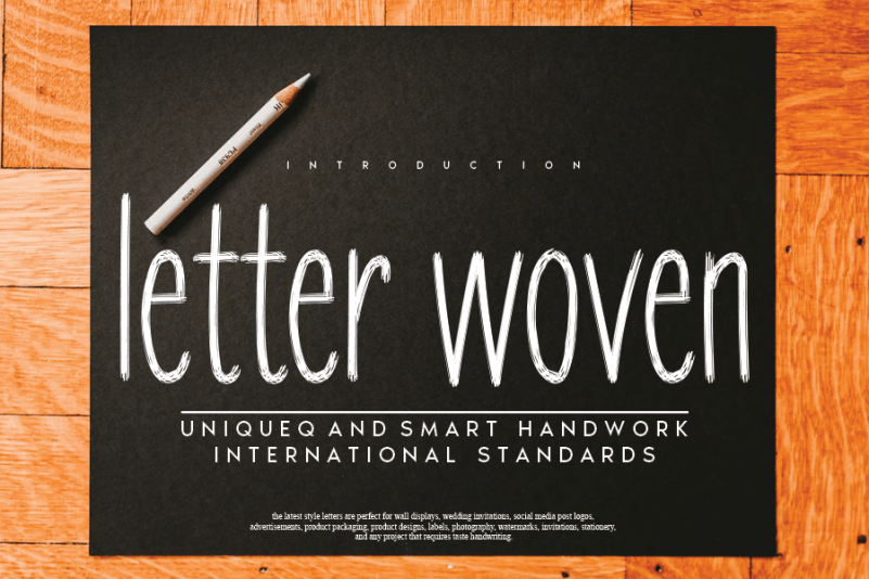 letter woven Handwritten Font