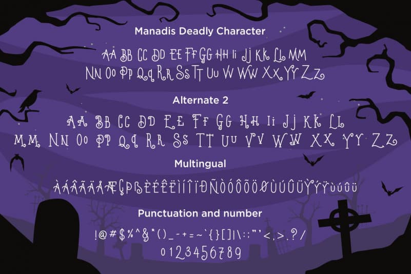 Manadis Deadly Display Font preview image 5