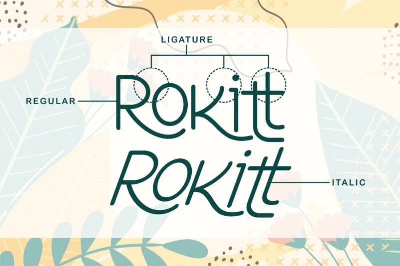 Rokitt – Monoline Sans Serif Font preview image 3