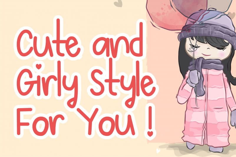 Girlsfa – Cute and Girly Font preview image 2