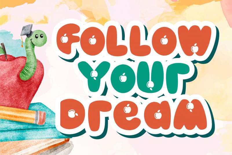 Apple kids – Crafting Kids Font preview image 3