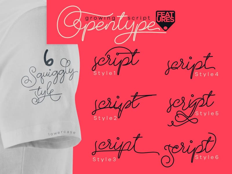 Growing Handwritten Font preview image 4